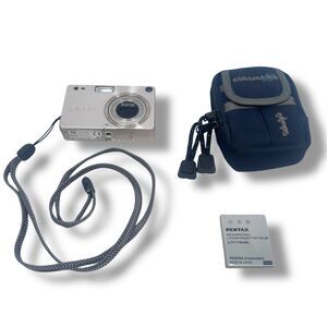 Pentax Optio S4 Digital Camera 3x Optical Zoom Silver LCD UNTESTED For Parts